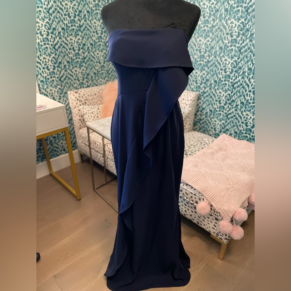 Jarlo London Navy Strapless Gown